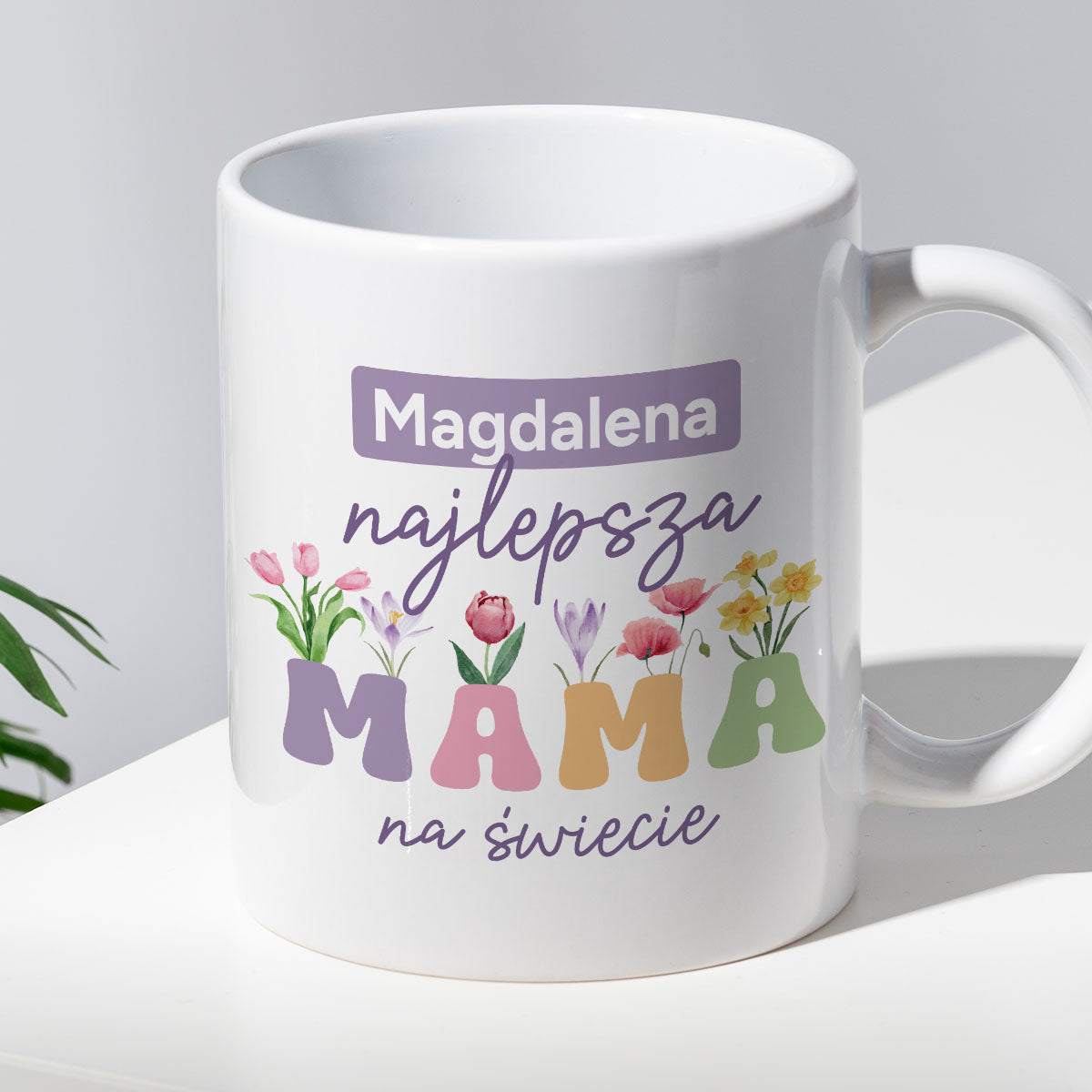 Kubek z nadrukiem "Najlepsza mama na świecie" z imieniem mamy, persona