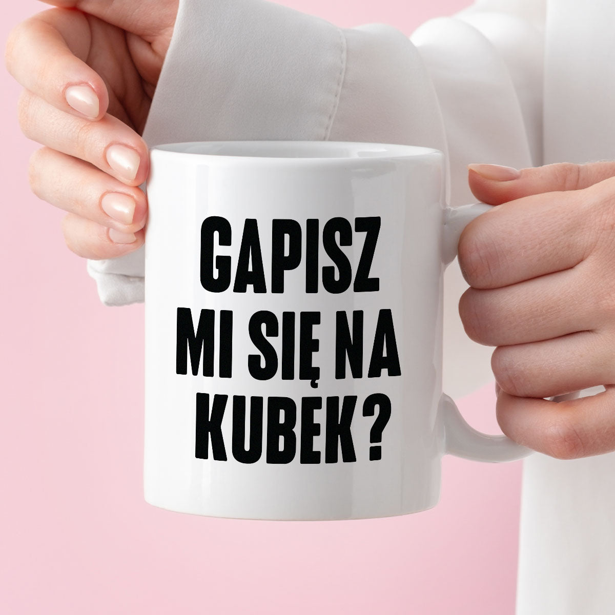 Kubek z nadrukiem "Gapisz mi się na kubek?"