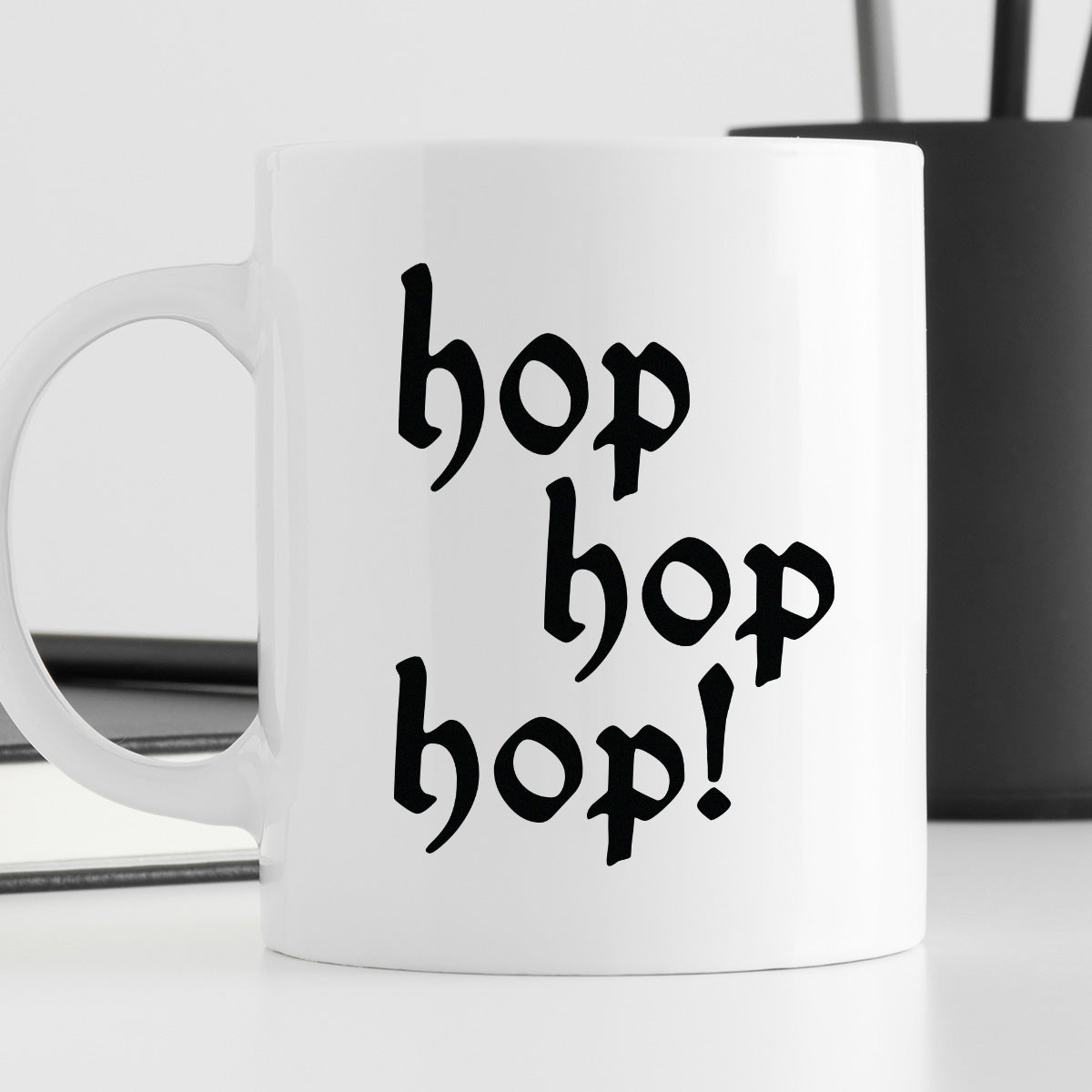 Kubek z nadrukiem "hop, hop, hop!"