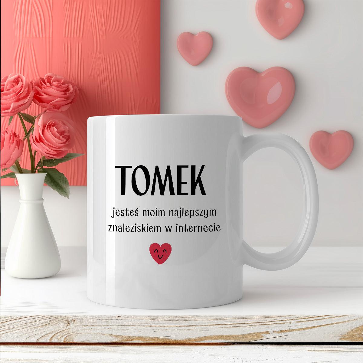 Kubek spersonalizowany z nadrukiem "Jesteś najlepszym, co znalazłam w 