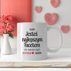 Kubek spersonalizowany z nadrukiem "Jesteś najlepszym facetem (nie spi