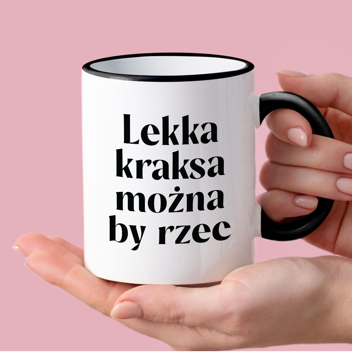 Kubek z nadrukiem "Lekka kraksa można by rzec" 330 ml