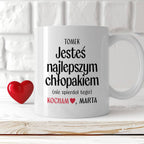 Kubek spersonalizowany z nadrukiem "Jesteś najlepszym chłopakiem (nie 