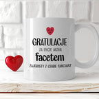 Kubek z nadrukiem "Gratulacje za bycie moim facetem - zajebisty z Cieb