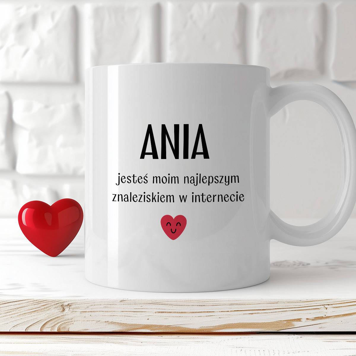 Kubek spersonalizowany z nadrukiem "Jesteś najlepszym, co znalazłem w 