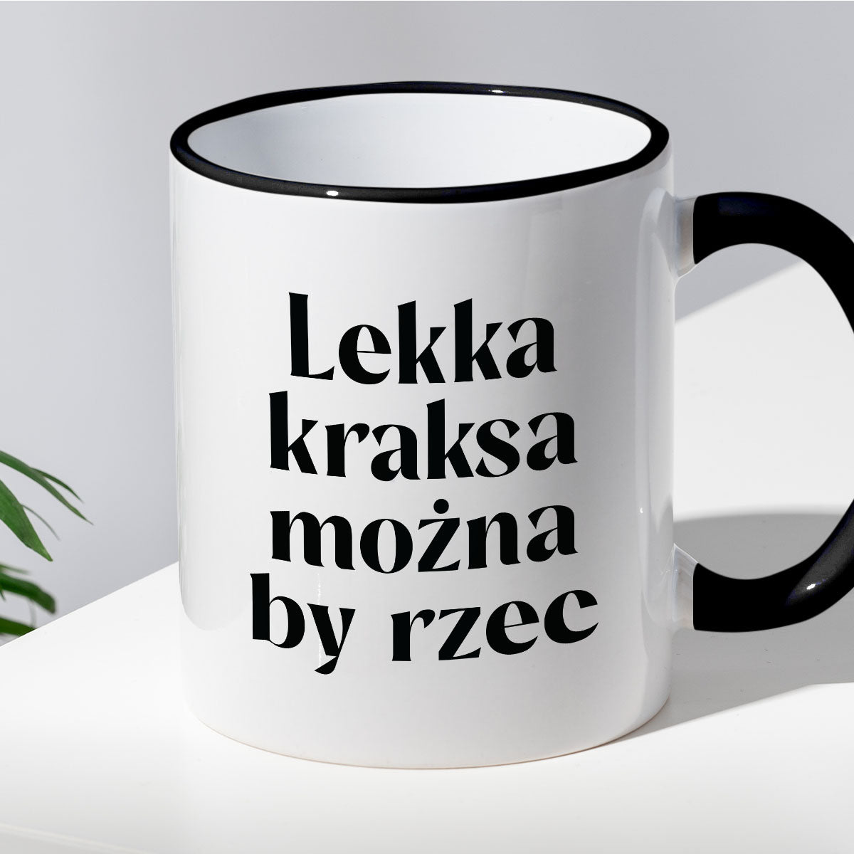 Kubek z nadrukiem "Lekka kraksa można by rzec" 330 ml