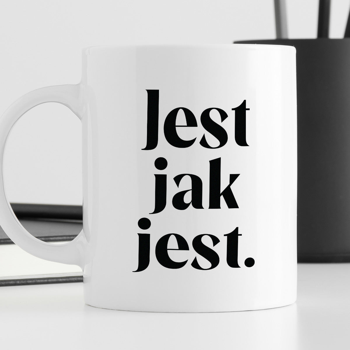 Kubek z nadrukiem "Jest jak jest" 330 ml