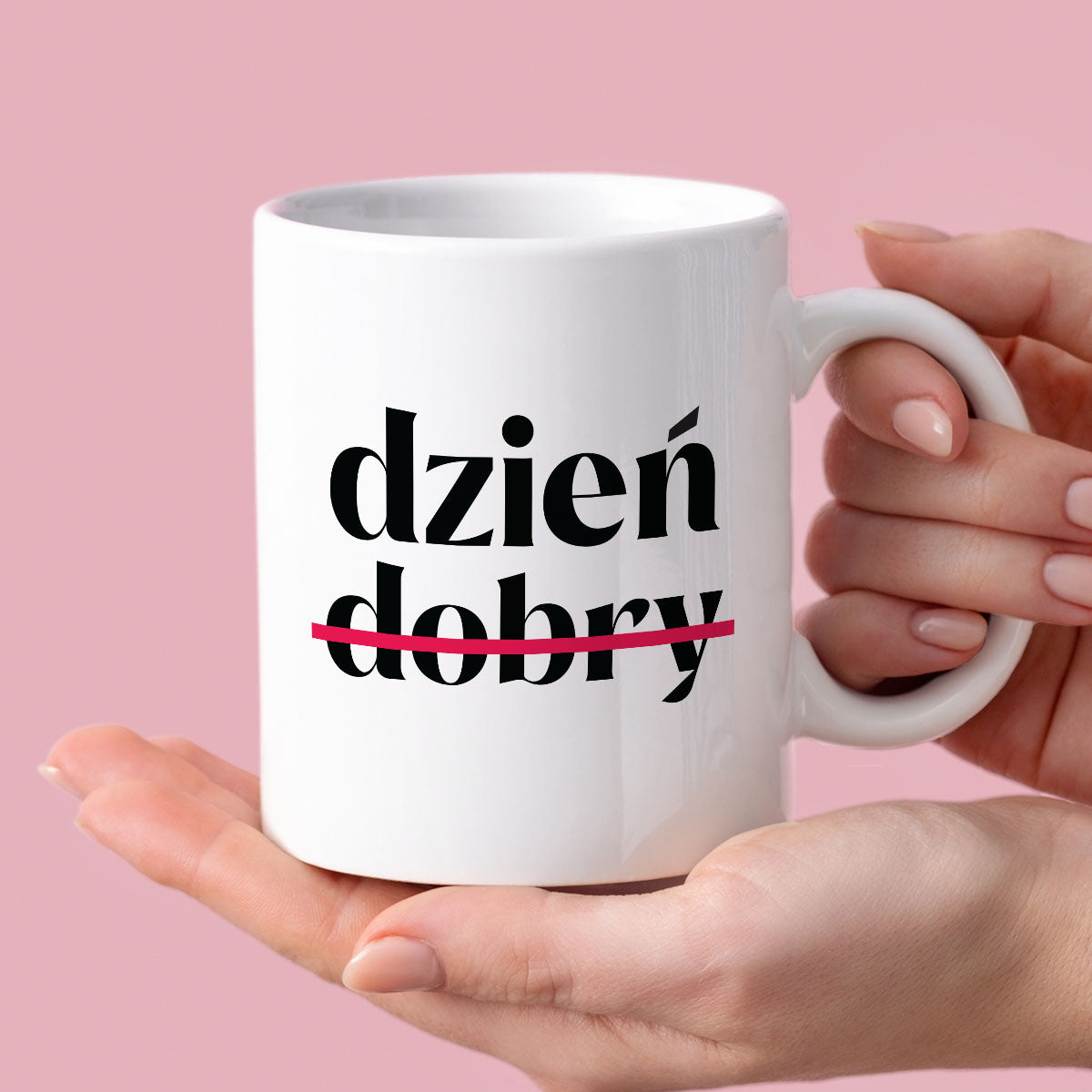 Kubek z nadrukiem "dzień (nie)dobry"