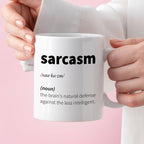 Kubek z nadrukiem "Sarcasm (noun) - vocabulary"