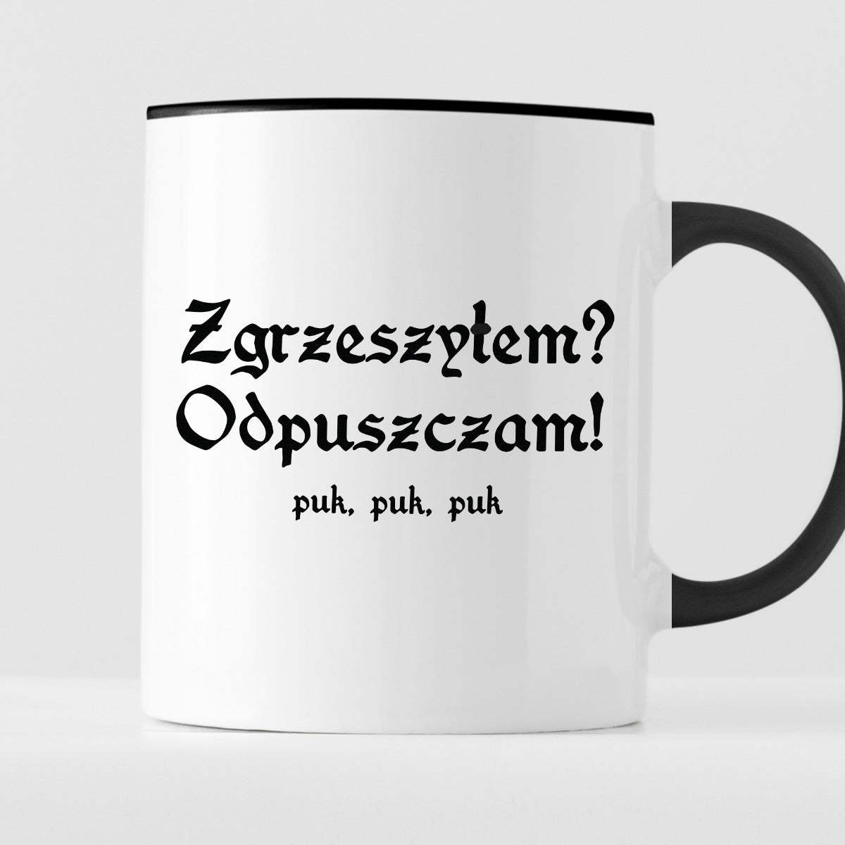Kubek z nadrukiem "Kubek z nadrukiem "Zgrzeszyłem? Odpuszczam!" 1670/1