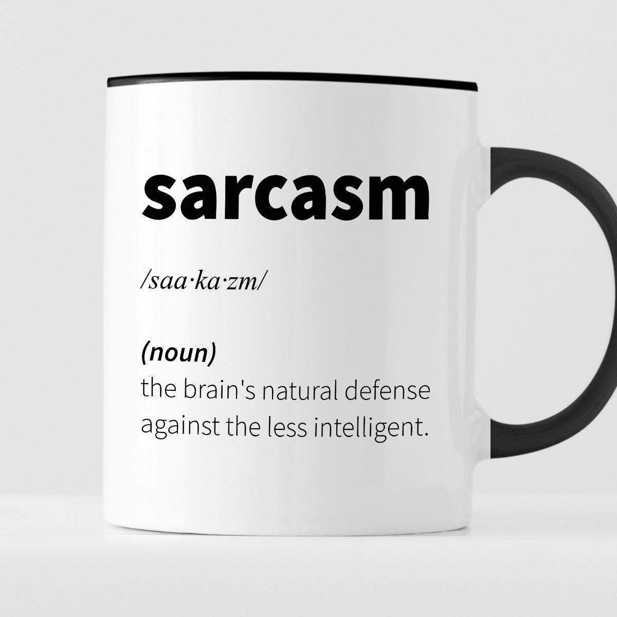 Kubek z nadrukiem "Sarcasm (noun) - vocabulary"