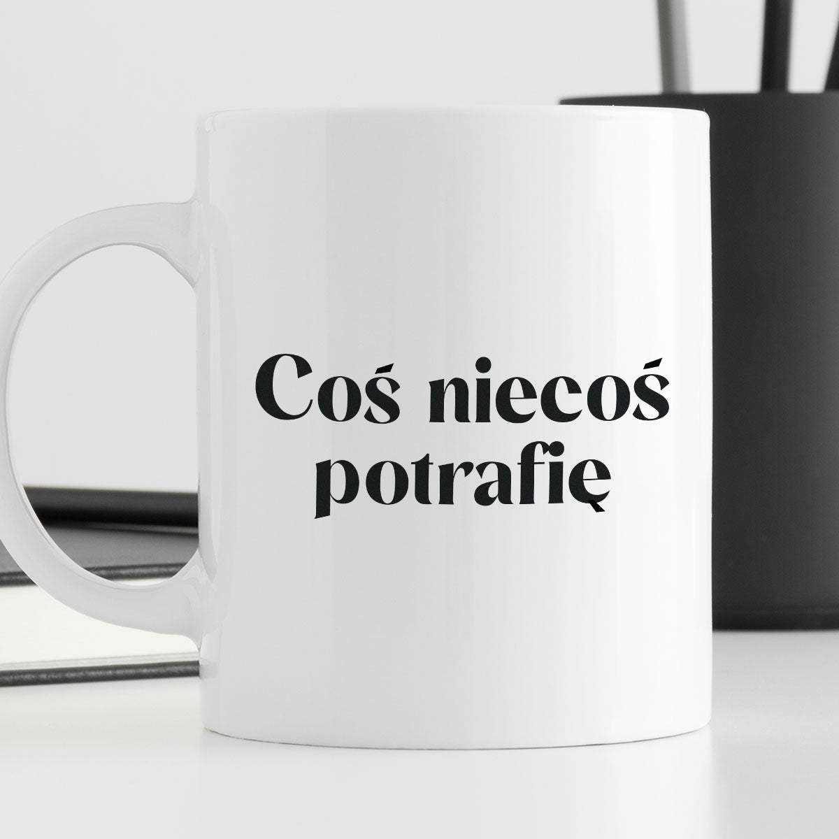 Kubek z nadrukiem "Coś niecoś potrafię" 330 ml