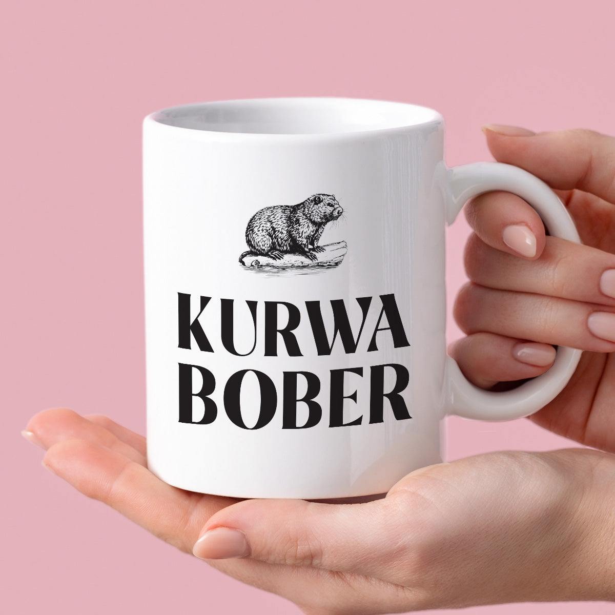 Kubek z nadrukiem "KURWA BOBER" 330 ml