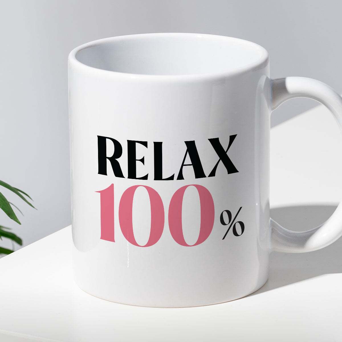 Kubek z nadrukiem "RELAX 100%"