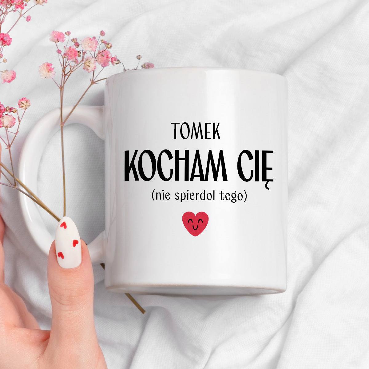 Kubek spersonalizowany z nadrukiem "Kocham Cię (nie spierdol tego)" [1