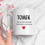 Kubek spersonalizowany z nadrukiem "Jesteś najlepszym, co znalazłam w 