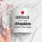 Kubek z nadrukiem "Gratulacje za bycie moim chłopakiem - zajebisty z C