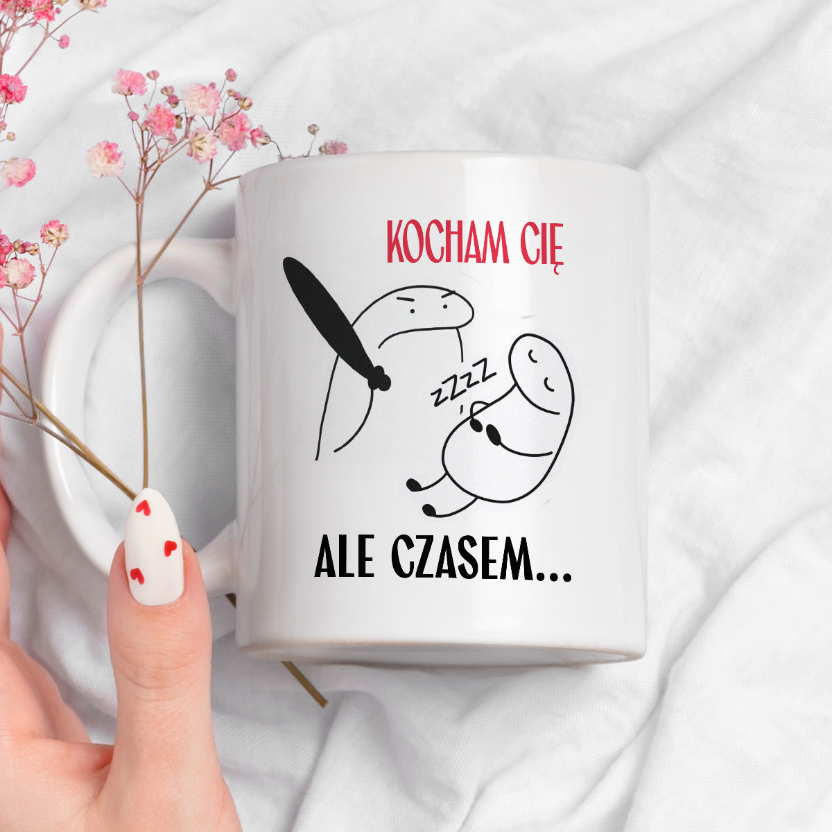 Kubek z nadrukiem "Kocham Cię, ale czasem..." - WALENTYNKI  - FB