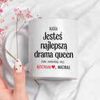 Kubek spersonalizowany z nadrukiem "Jesteś najlepszą drama queen (nie 