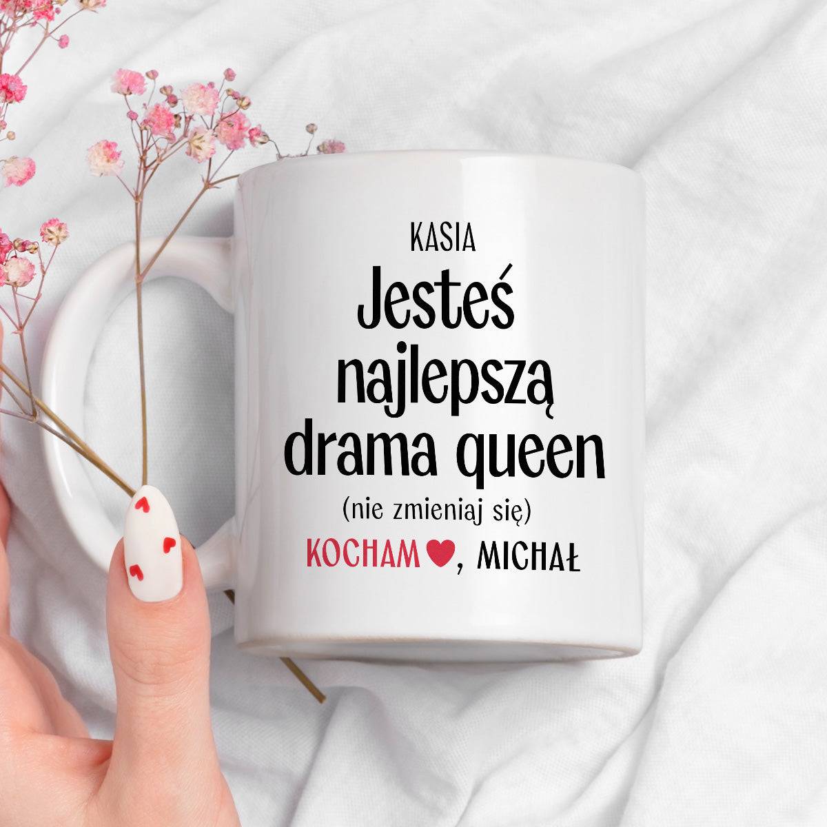 Kubek spersonalizowany z nadrukiem "Jesteś najlepszą drama queen (nie 
