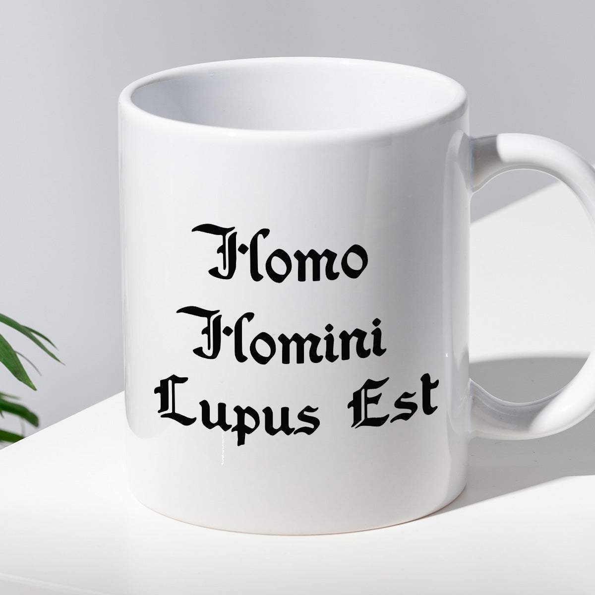Kubek z nadrukiem "Homo Homini Lupus Est" 1670/20