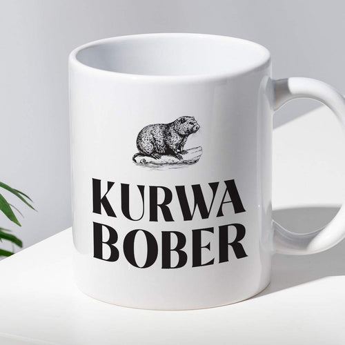 Kubek z nadrukiem "KURWA BOBER" 330 ml