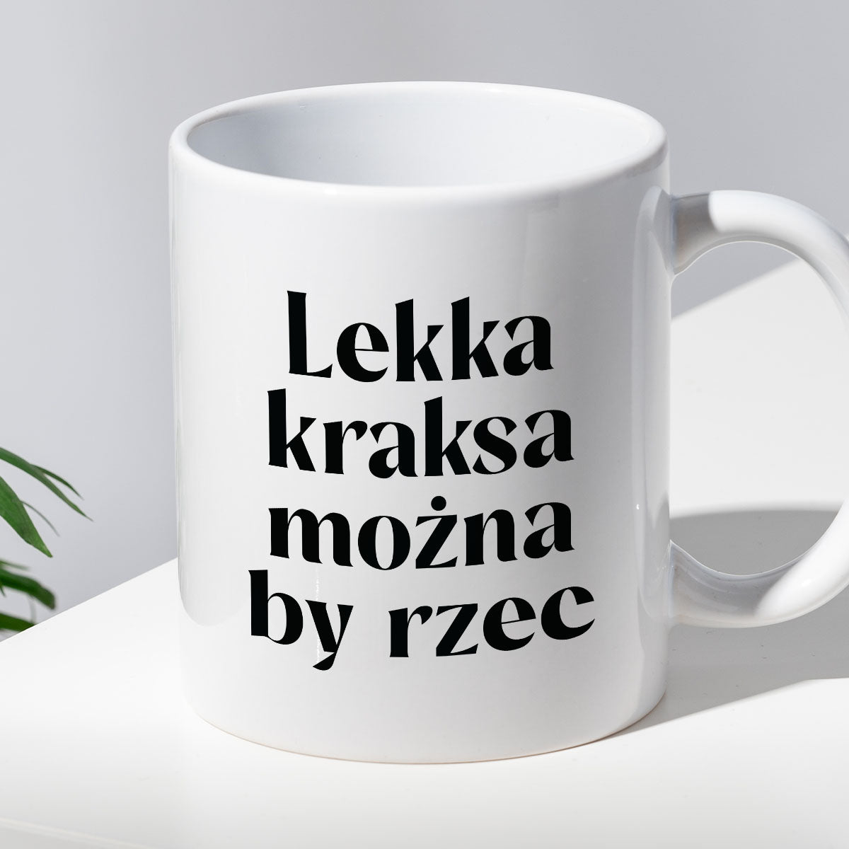 Kubek z nadrukiem "Lekka kraksa można by rzec" 330 ml