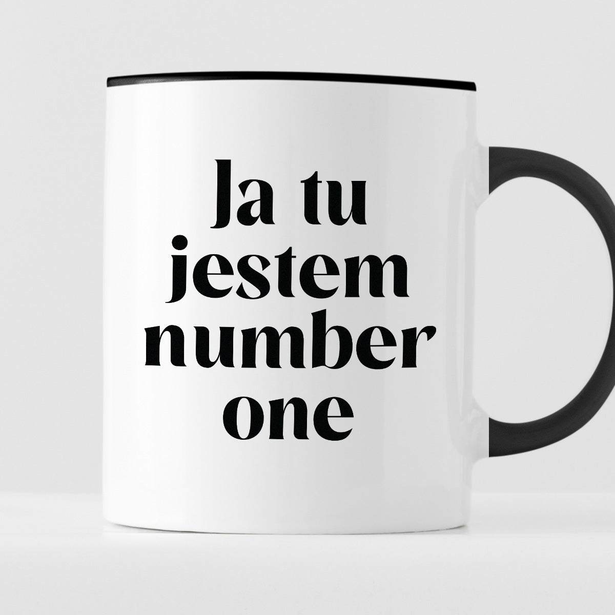 Kubek z nadrukiem "Ja tu jestem number one" 330 ml