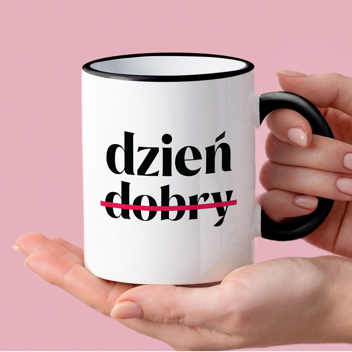 Kubek z nadrukiem "dzień (nie)dobry"