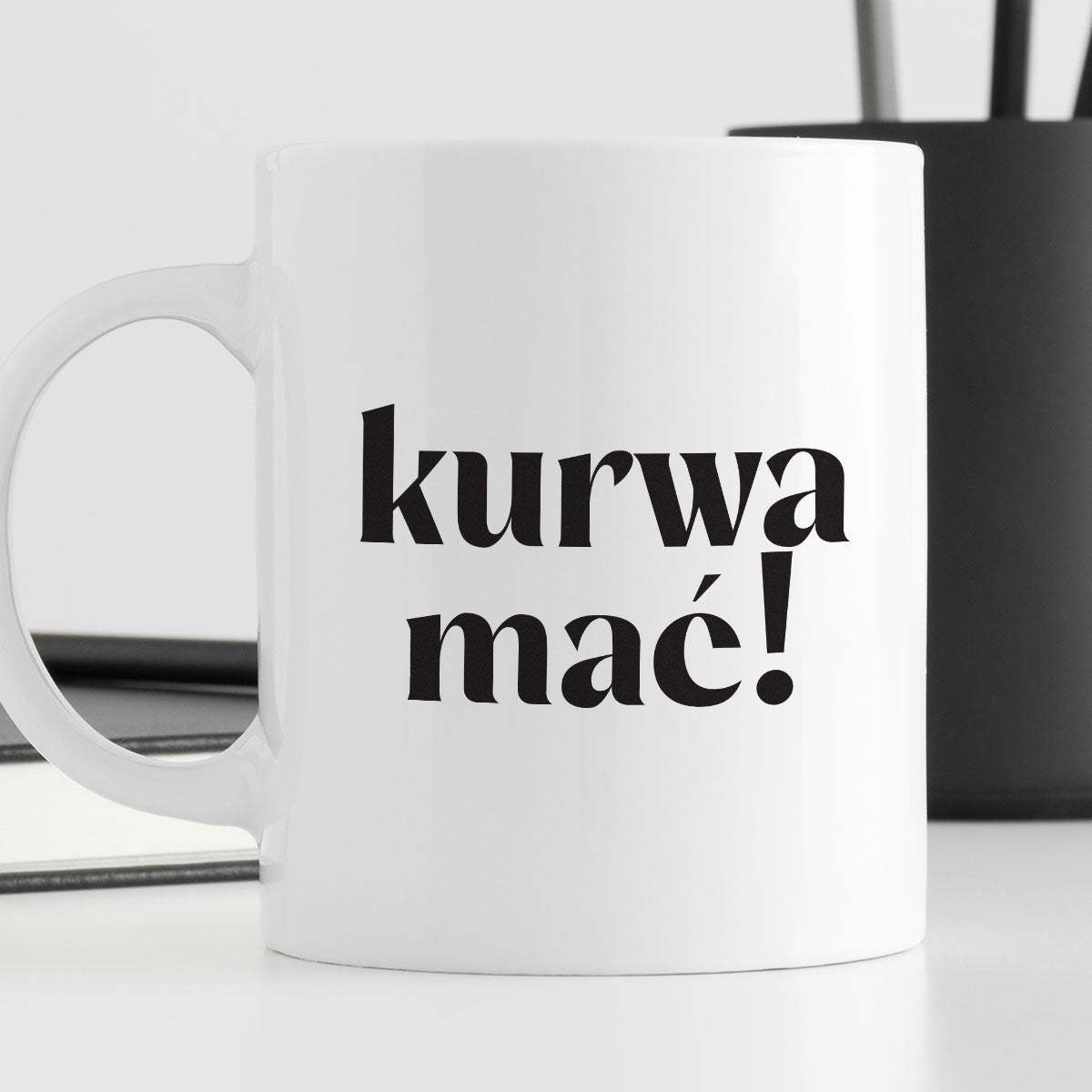 Kubek z nadrukiem "kurwa mać!" 330 ml