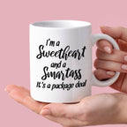Kubek z nadrukiem "I’m a Sweetheart and a Smartass. It’s a package dea