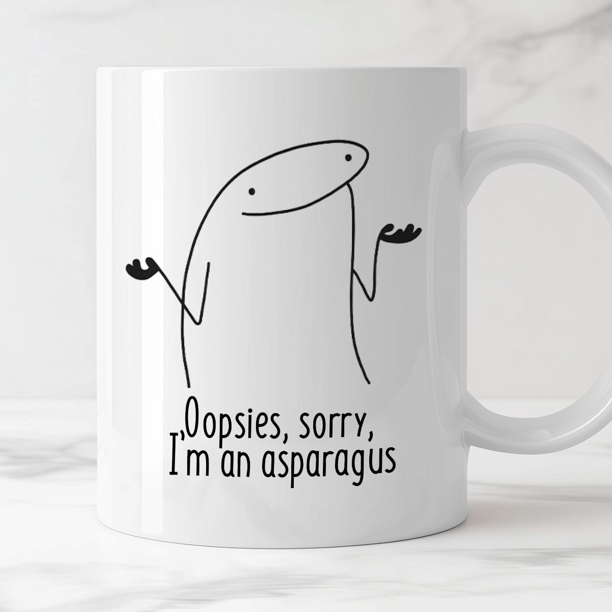 Kubek z nadrukiem "Oopsies, sorry,  I’m an asparagus"