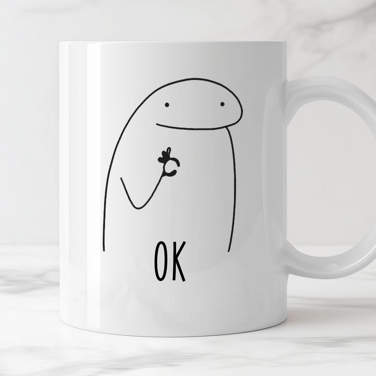 Kubek z nadrukiem "OK"