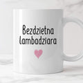 Kubek z nadrukiem "Bezdzietna lambadziara" FB