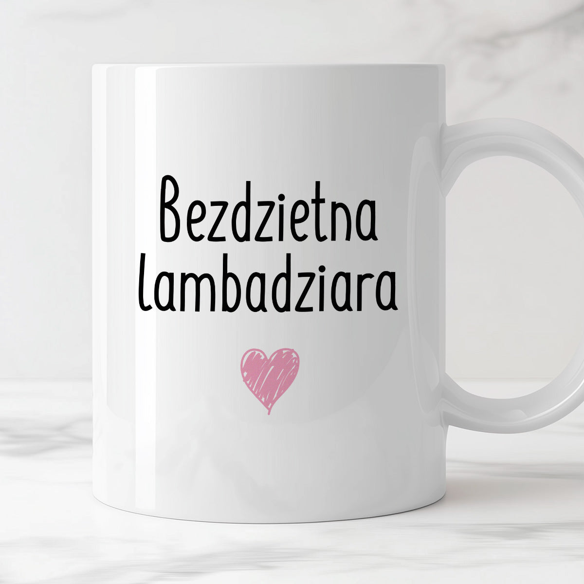 Kubek z nadrukiem "Bezdzietna lambadziara"