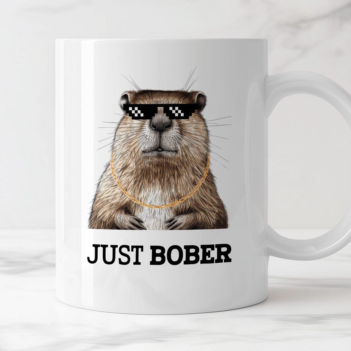 Kubek z nadrukiem "Just bober"