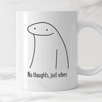 Kubek z nadrukiem "No thoughts, just vibes"