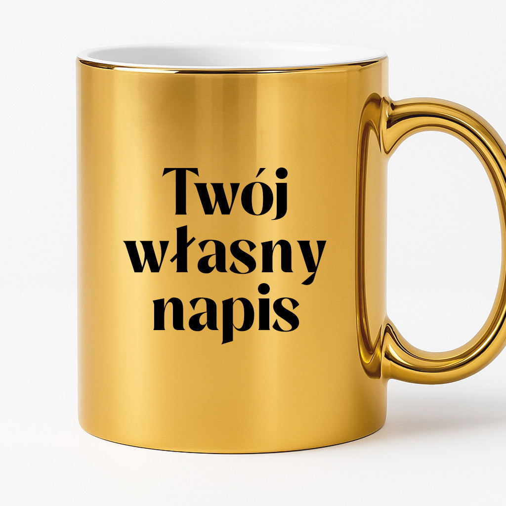 Kubek spersonalizowany z własnym napisem I