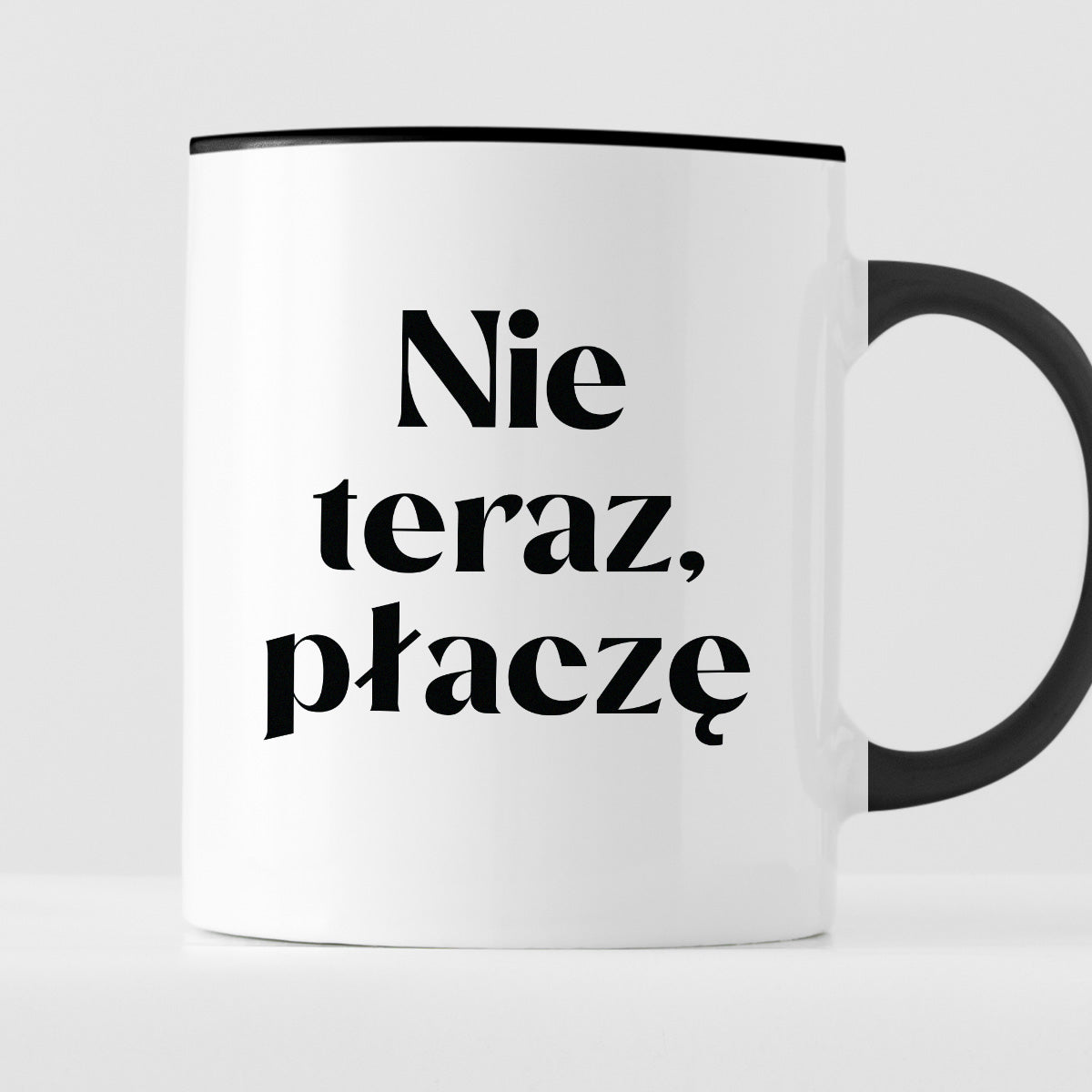 Kubek z nadrukiem "Nie teraz, płaczę"