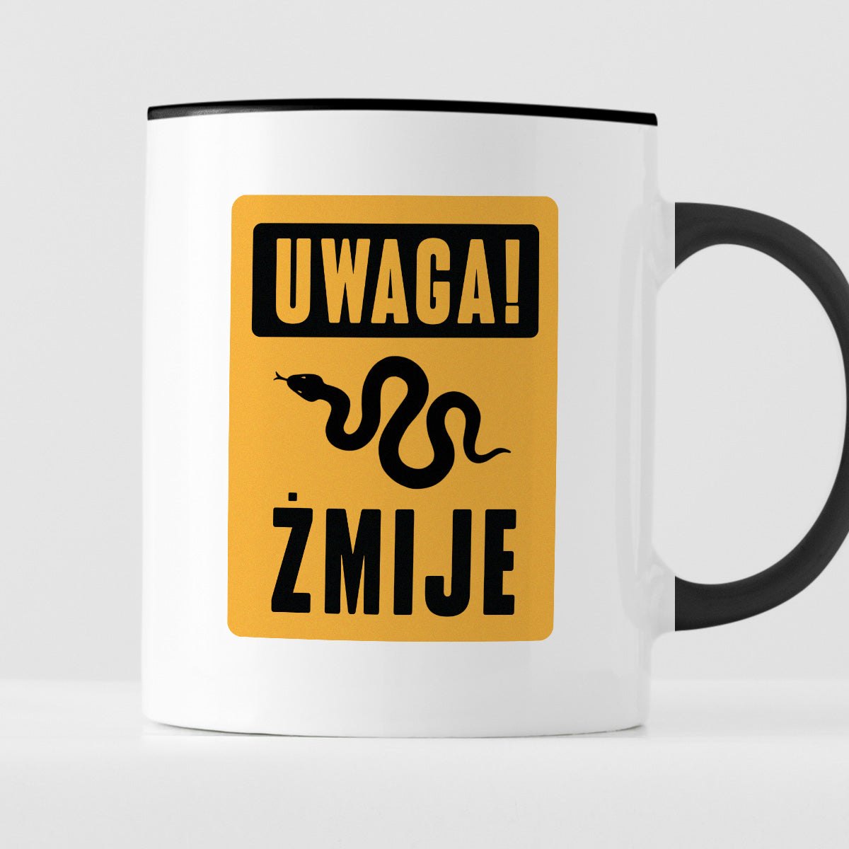 Kubek z nadrukiem "UWAGA! ŻMIJE"