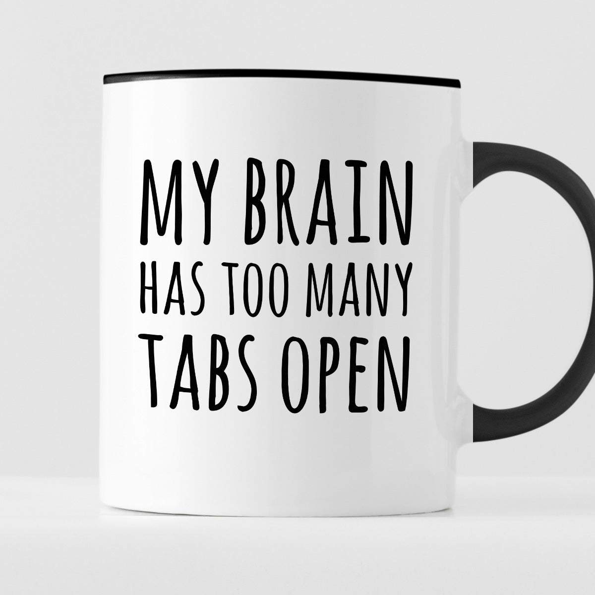 Kubek z nadrukiem "My brain has too many tabs open"