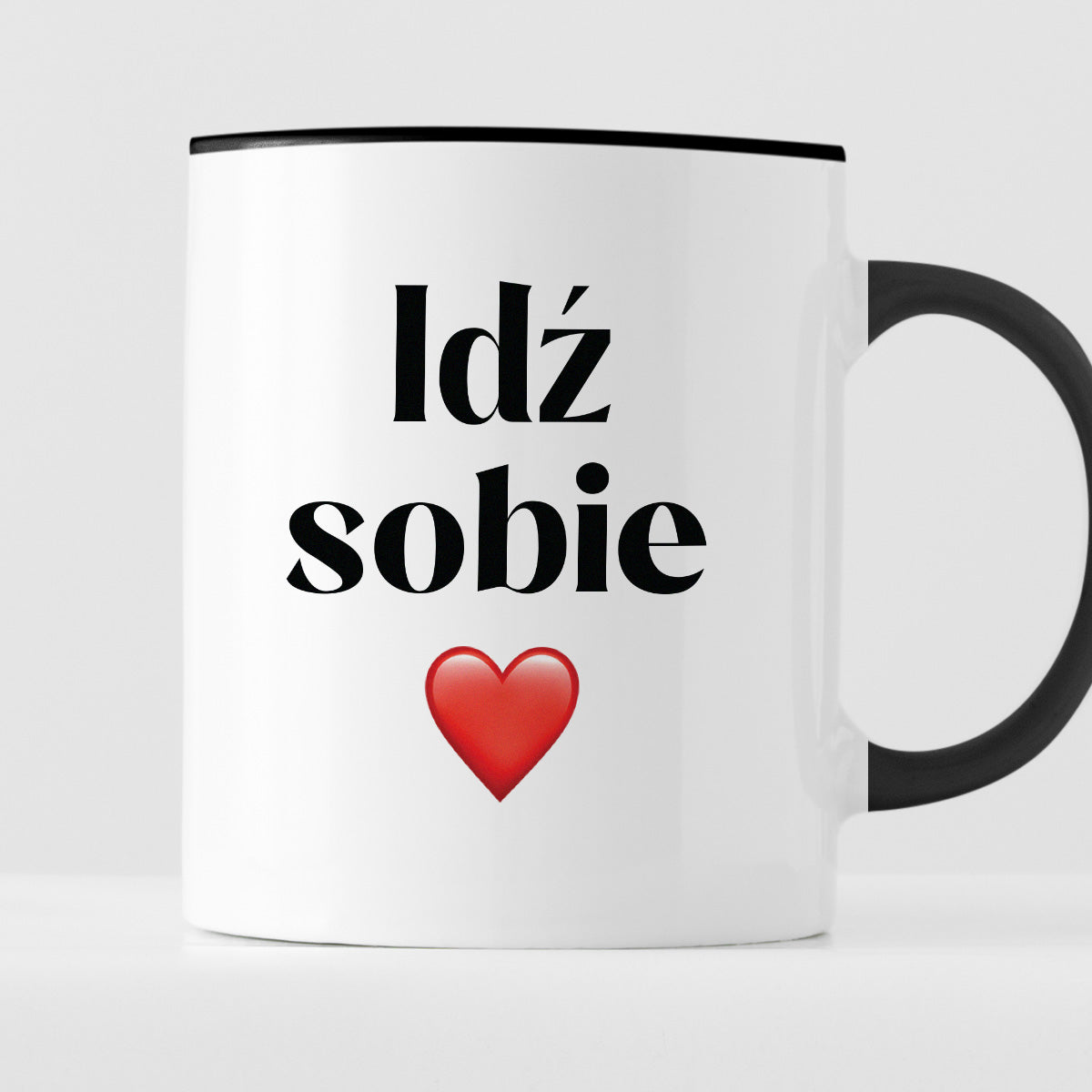 Kubek z nadrukiem "Idź sobie"