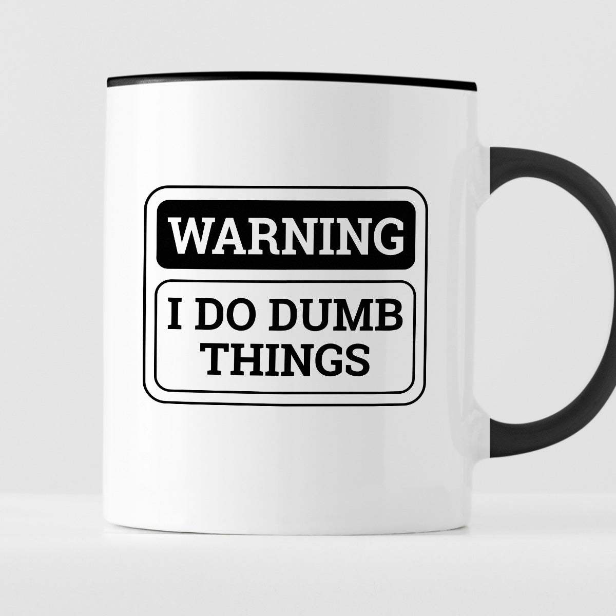 Kubek z nadrukiem "Warning! I do dumb things"