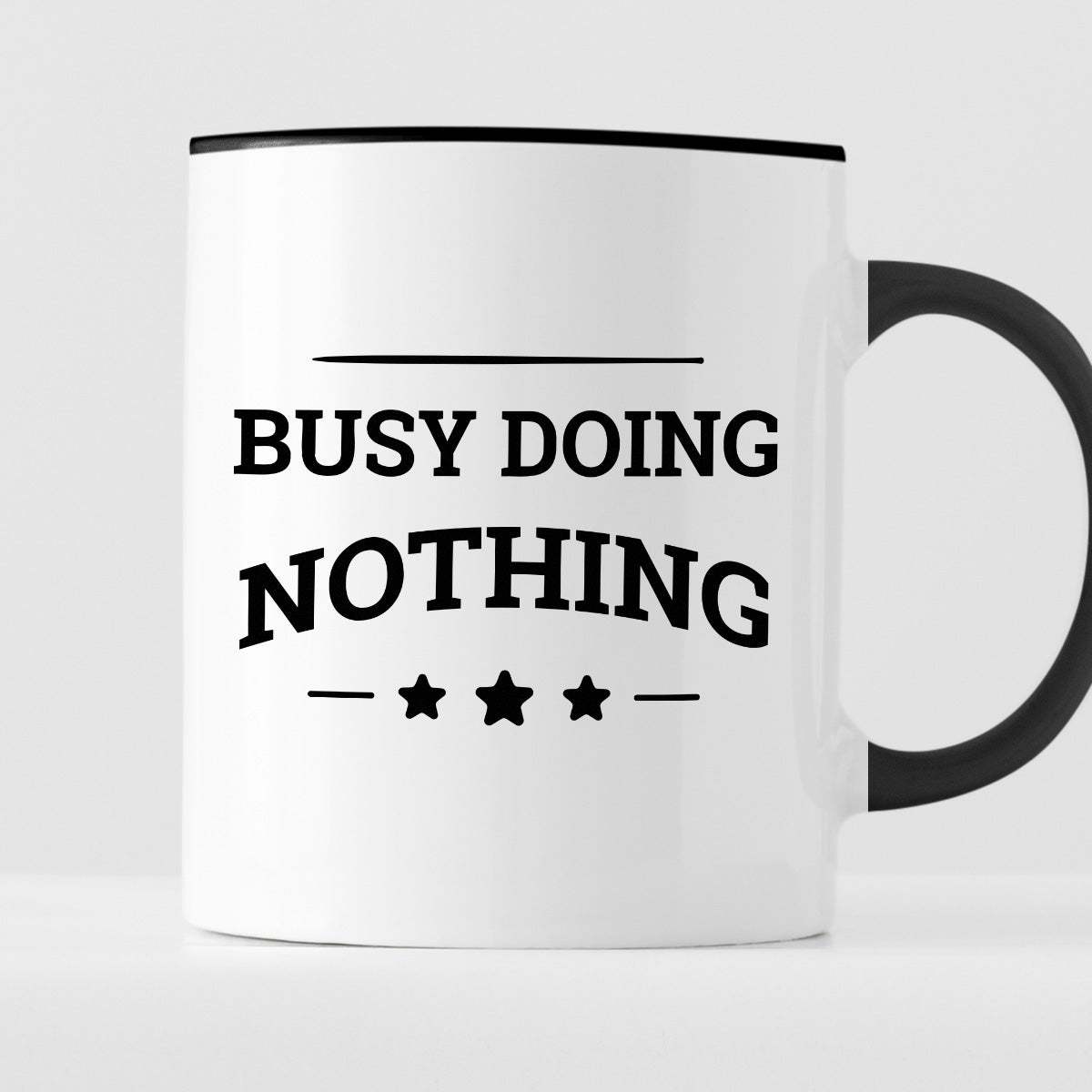 Kubek z nadrukiem "Busy doing nothing"