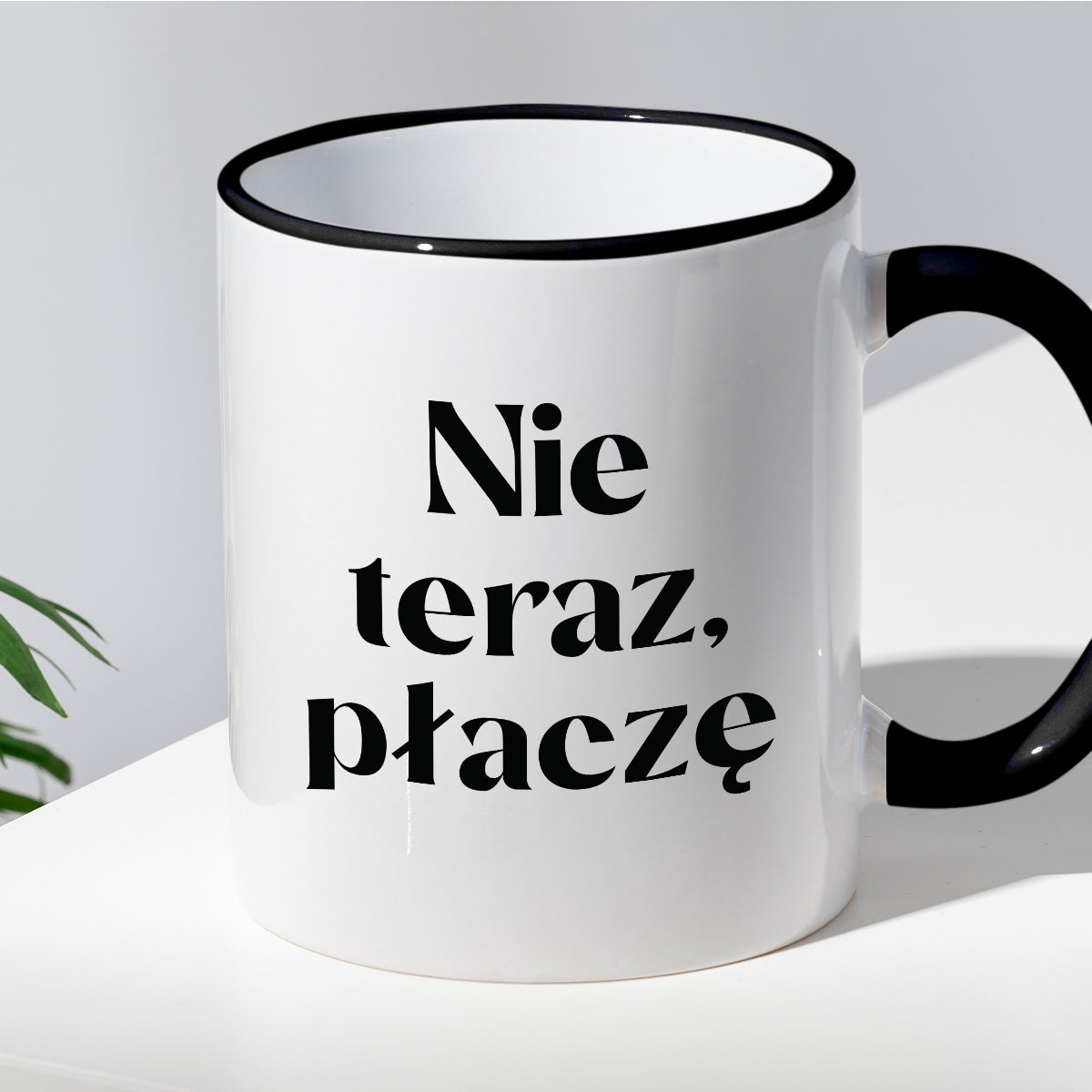 Kubek z nadrukiem "Nie teraz, płaczę"