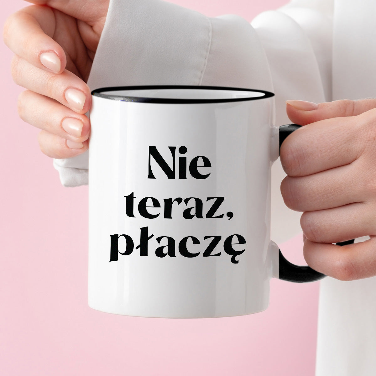 Kubek z nadrukiem "Nie teraz, płaczę"