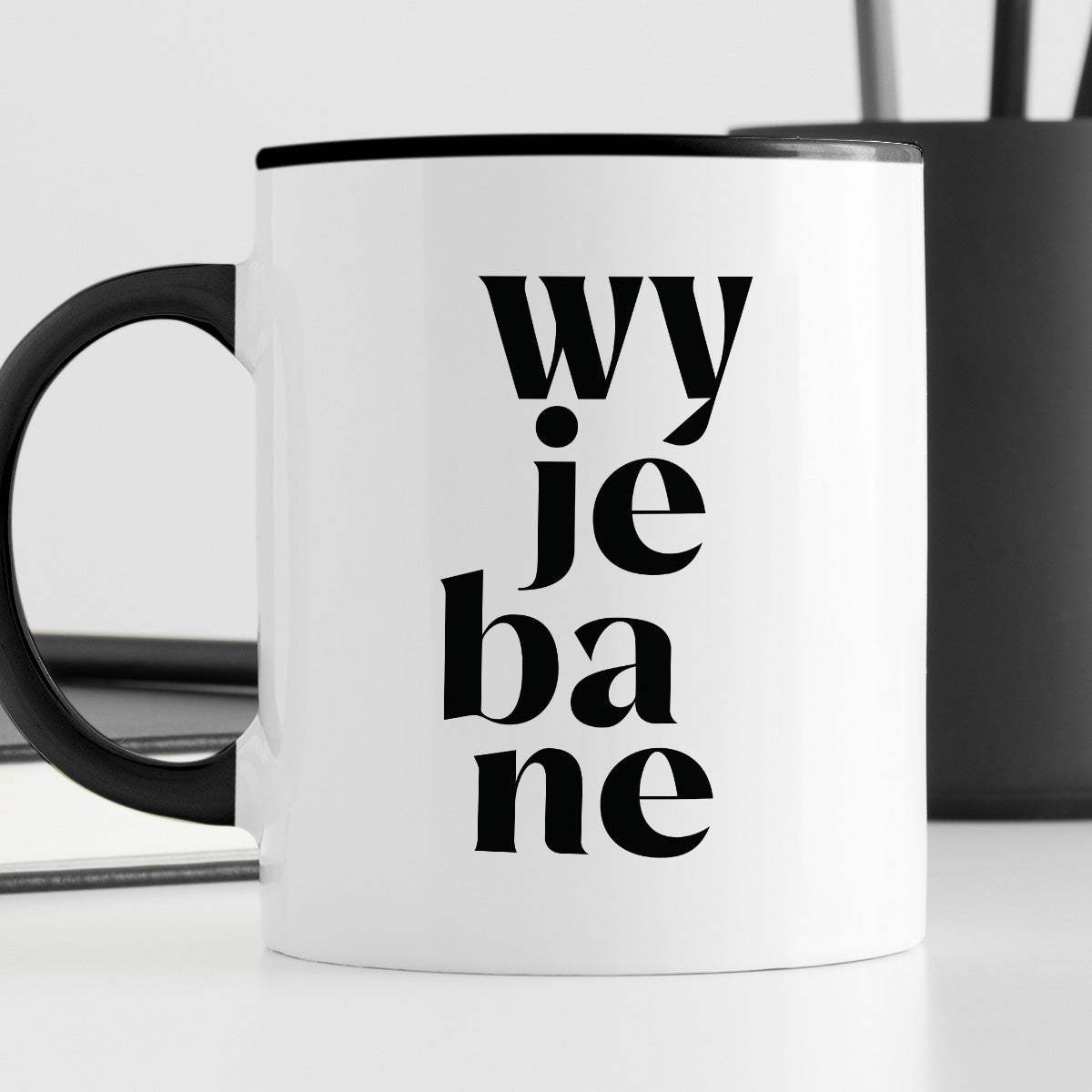 Kubek z nadrukiem "wy je ba ne"
