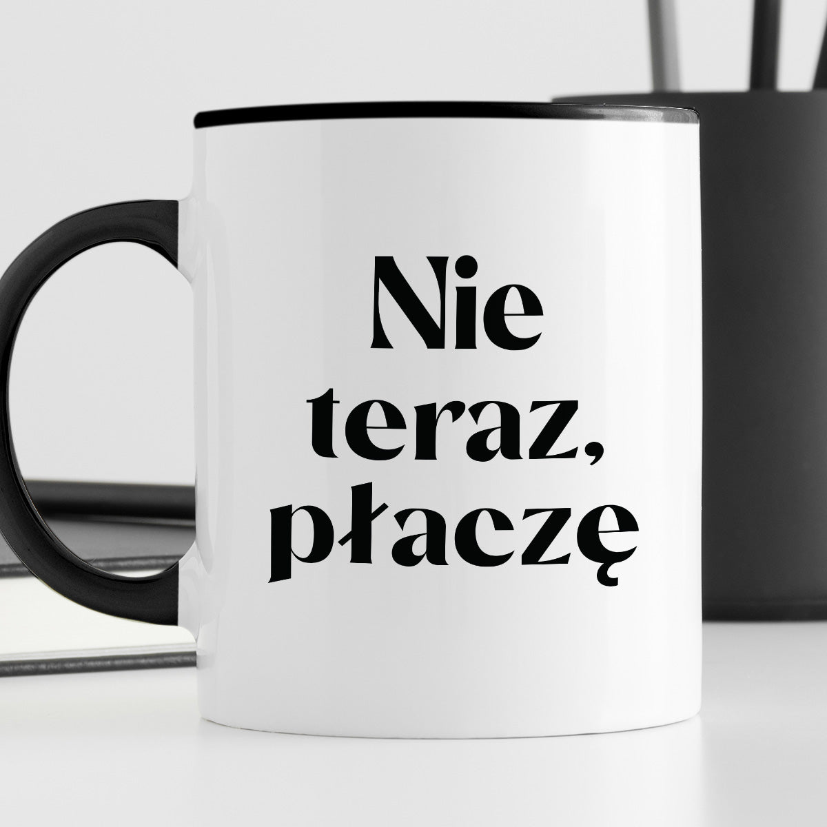 Kubek z nadrukiem "Nie teraz, płaczę"