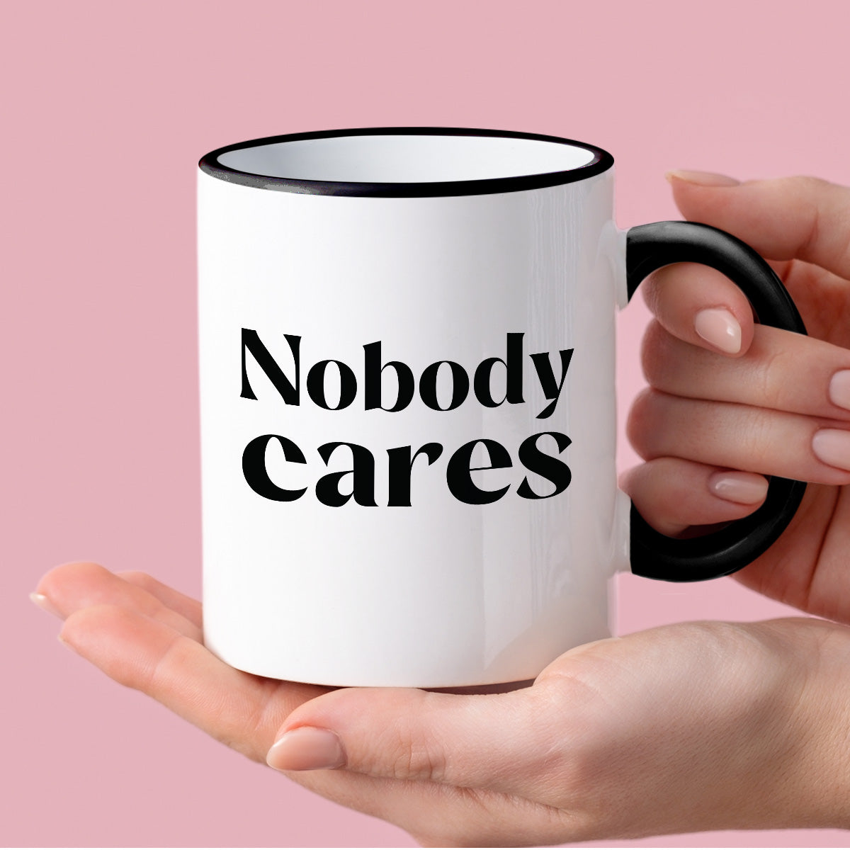 Kubek z nadrukiem "Nobody cares"