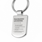 Brelok z grawerem "Koordynator pierdolnika"